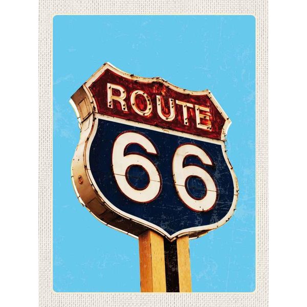 Vianmo Insegna In Legno 40X30 Cm Amerika Route 66 Tankstelle StraßE-image