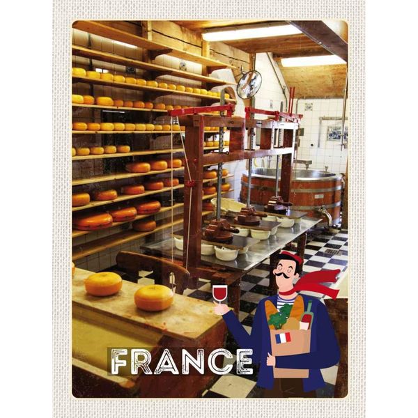 Vianmo Insegna In Legno 40X30 Cm Frankreich KäSemaschine Produktion-image