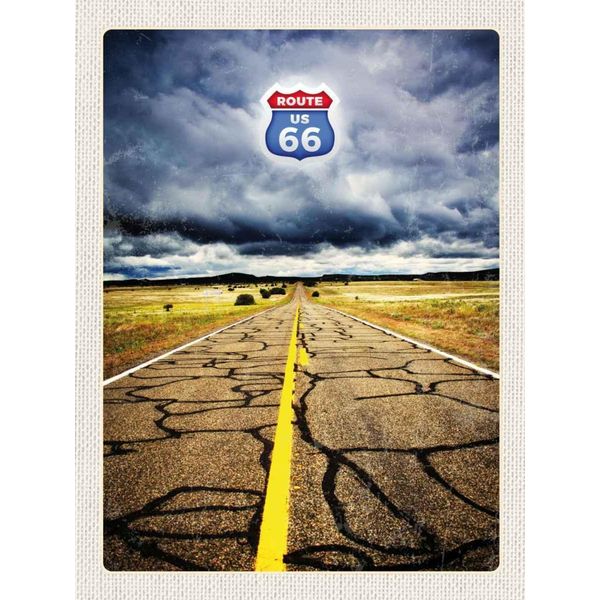 Vianmo Insegna In Legno 40X30 Cm Amerika Usa Route 66 StraßE Gewitte-image
