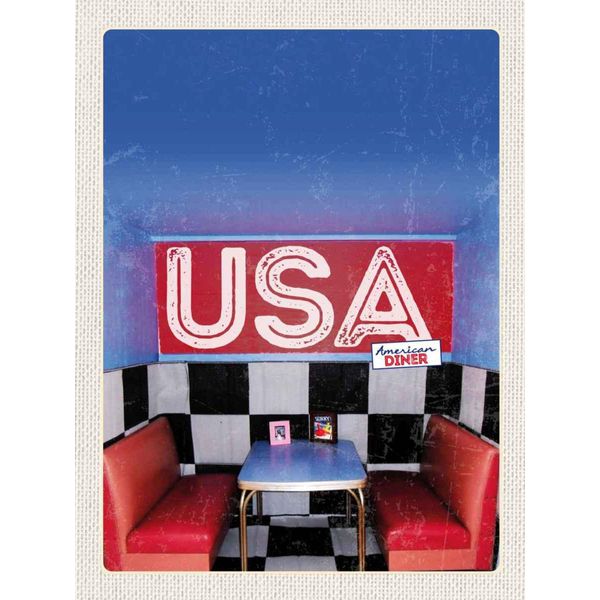 Vianmo Insegna In Legno 40X30 Cm Amerika Diner Restaurant Fast Food-image