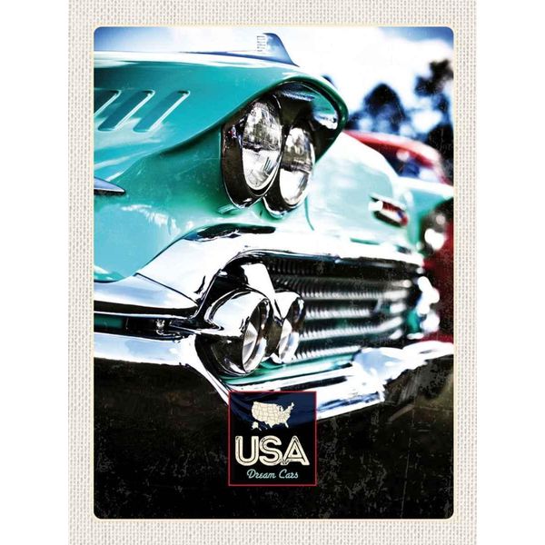 Vianmo Insegna In Legno 40X30 Cm Amerika Oldtimer Amerika GrüN-image