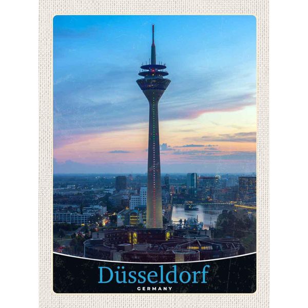 Vianmo Insegna In Legno 40X30 Cm DüSseldorf Fernseherturm Ausblick Trip-image