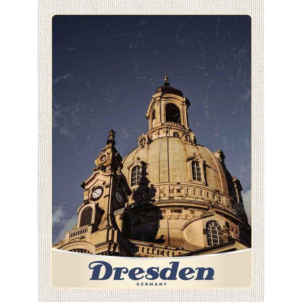 Vianmo Insegna In Legno 40X30 Cm Dresden Kunst Mittelalter Architektur-image