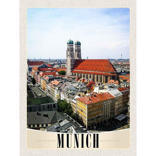 Vianmo Insegna In Legno 40X30 Cm MüNchen Deutschland Stadt Kirche Stadt-image