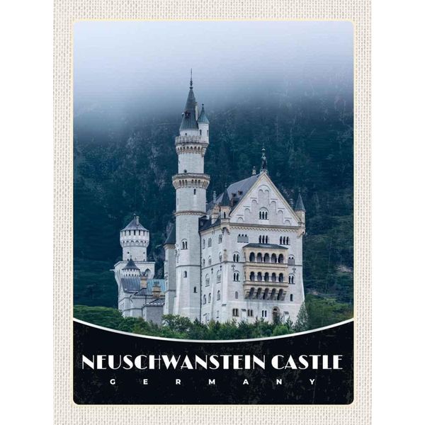 Vianmo Insegna In Legno 40X30 Cm Neuschwanstein Schloss MarienbrüCke-image
