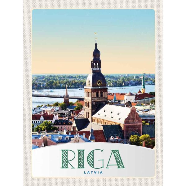 Vianmo Insegna In Legno 40X30 Cm Riga Lettland Kirche Architektur-image