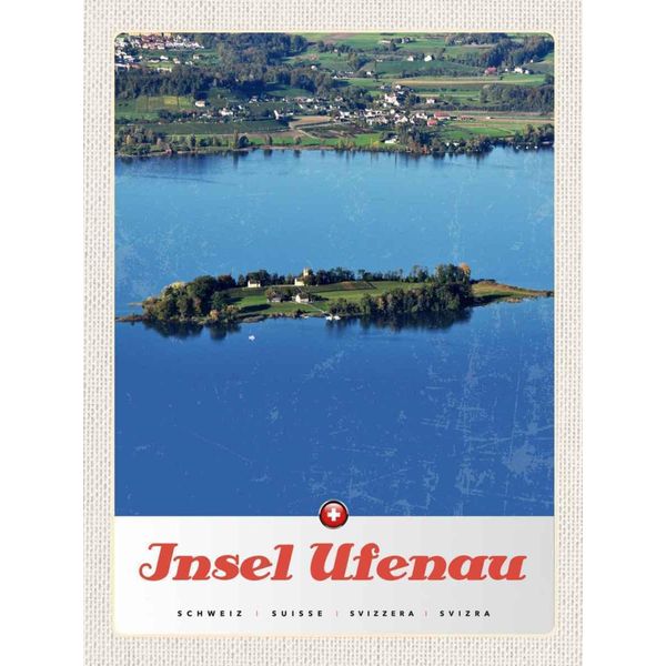 Vianmo Insegna In Legno 40X30 Cm Insel Ufenau Schweiz HäUser Natur-image