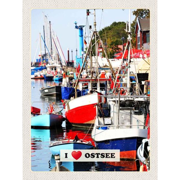 Vianmo Insegna In Legno 40X30 Cm Ostsee Meer Natur Boote Bootstour-image