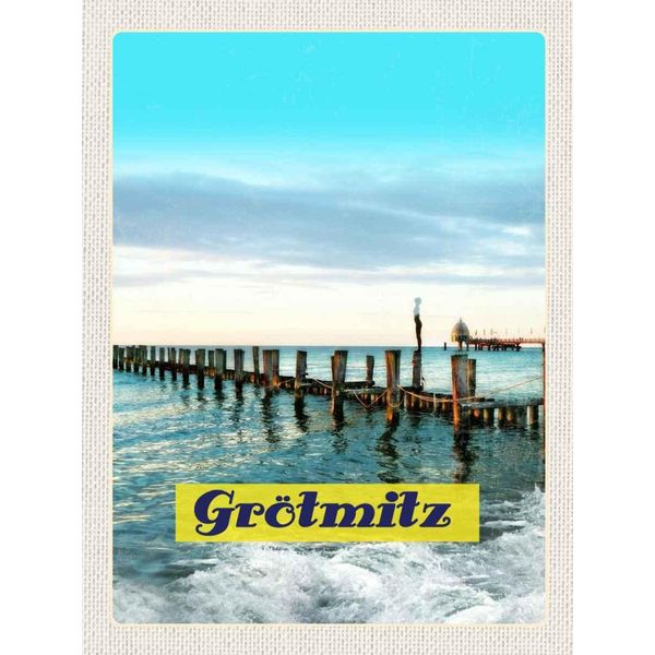 Vianmo Insegna In Legno 40X30 Cm GröTmitz Meer Strandwellen-image