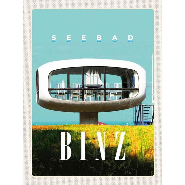 Vianmo Insegna In Legno 40X30 Cm Seebad Binz Deutschland Glashaus-image