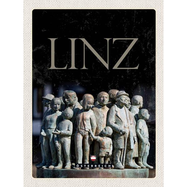 Vianmo Insegna In Legno 40X30 Cm Linz ÖSterreich Skulptur Menschen-image