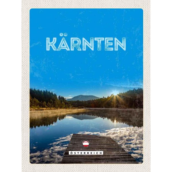 Vianmo Insegna In Legno 40X30 Cm KäRnten See ÖSterreich Sonnenaufgang-image