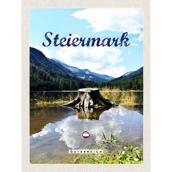 Vianmo Insegna In Legno 40X30 Cm Steiermark ÖSterreich See Wald Berg-image