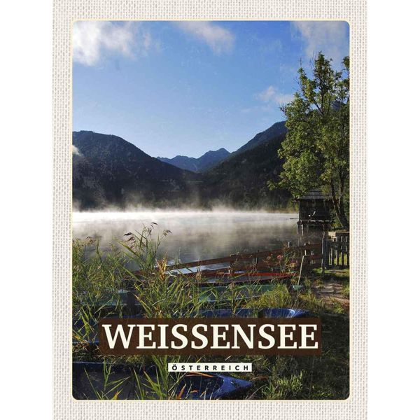 Vianmo Insegna In Legno 40X30 Cm Weissenseesee WäLder Natur-image