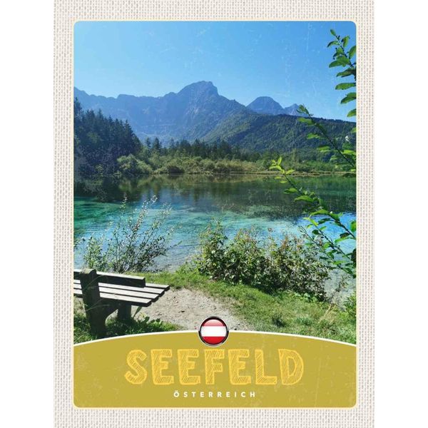 Vianmo Insegna In Legno 40X30 Cm Seefeld ÖSterreich Wald Wanderung-image