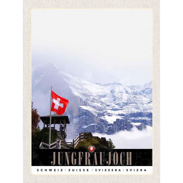 Vianmo Insegna In Legno 40X30 Cm Jungfraujoch Schweiz Wintertraum Natur-image