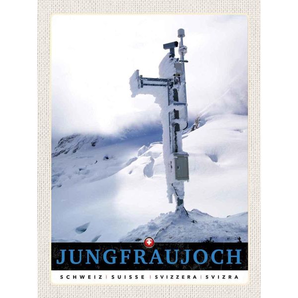 Vianmo Insegna In Legno 40X30 Cm Jungfraujoch Schweiz Winterzeit Natur-image