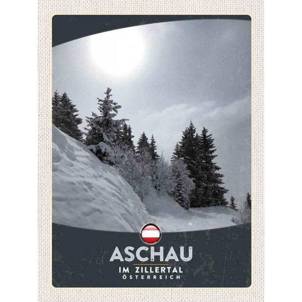 Vianmo Insegna In Legno 40X30 Cm Aschau Im Zillertal ÖSterreich Schnee-image