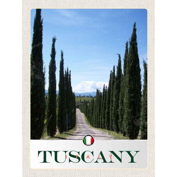 Vianmo Insegna In Legno 40X30 Cm Toskana Italien BäUme Wiese Natur-image