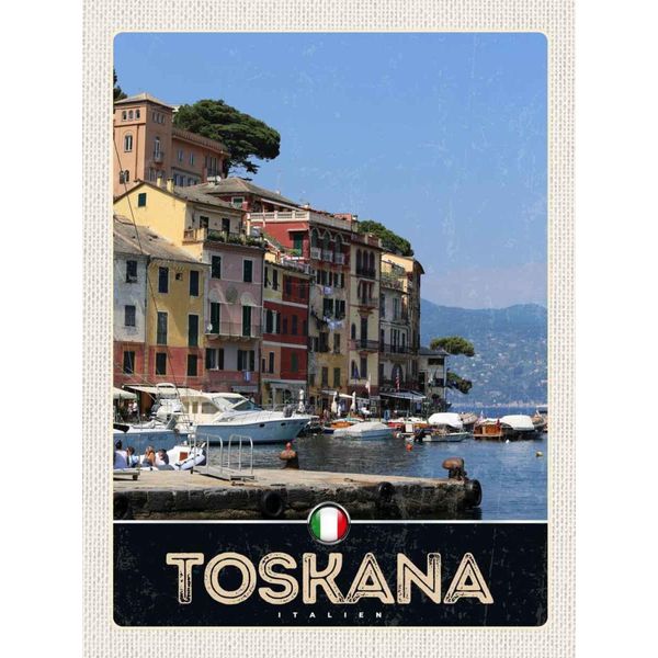 Vianmo Insegna In Legno 40X30 Cm Toskana Italien GebäUde Meer-image