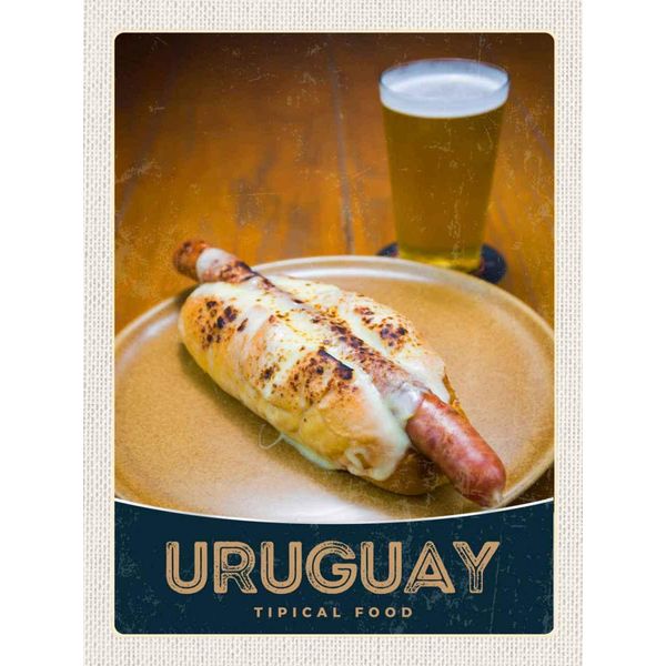 Vianmo Insegna In Legno 40X30 Cm Uruguay SüD Amerika Tipical Food-image