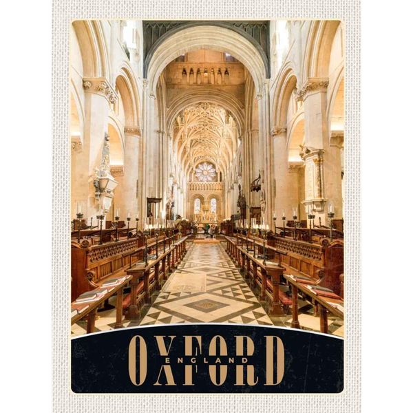 Vianmo Insegna In Legno 40X30 Cm Oxford England Europa Kirche Innen-image