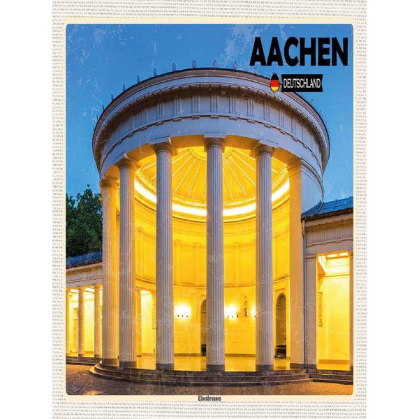 Vianmo Insegna In Legno 40X30 Cm Aachen Deutschland Elisenbrunnen-image