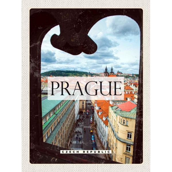 Vianmo Insegna In Legno 30X20 Cm Prague Altstadt Tschechien-image
