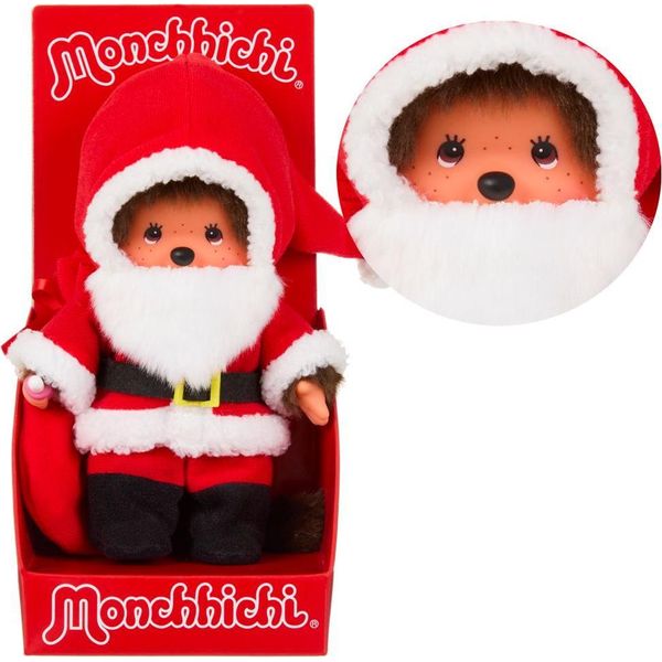 Ragazzo Vestito Da Babbo Natale | 20 Cm | Bambola Monchhichi | Moda-image
