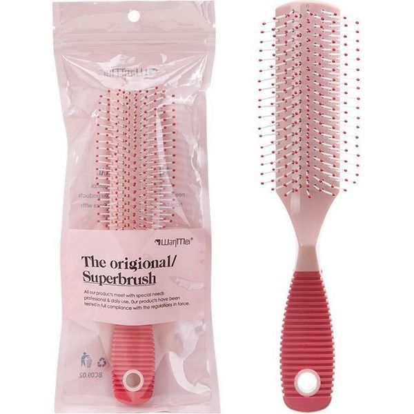 Inf Spazzola Massaggiante Rosa Per Capelli - Massaggiatore Cuoio Capelluto E Districante-image