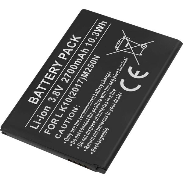 Avizar, Li-Ion Akku Lg K10 2017 3.8V 2700Mah 10.3Wh, Schwarz-image