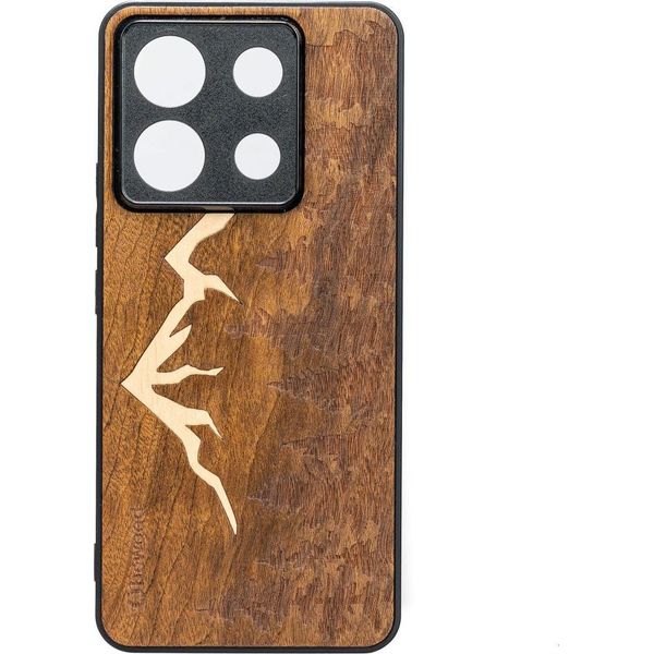 Custodia In Legno Bewood Per Xiaomi Redmi Note 13 5G Imbuia Montagne-image