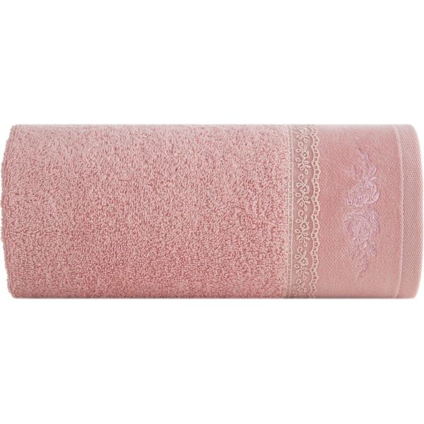 Eurofirany | Asciugamano - 50 X 90 Cm - Rosa - Cotone - Decorativo - Asciugamano In Spugna-image