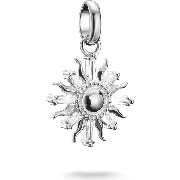 Ciondolo Con Sole E Gemme Bianche, In Argento - Thomas Sabo Modello: CC1246-051-14-image