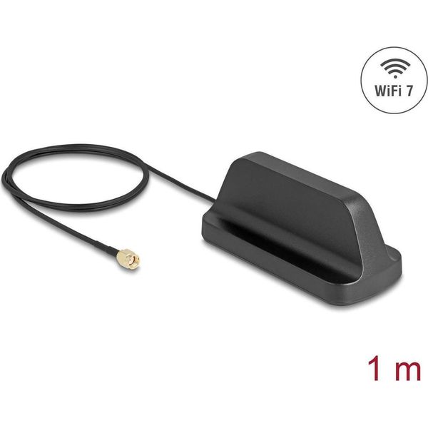Delock Wifi 7 Antenne RP-SMA Stecker 2.5 - 3.6 Dbi Omnidirek (81453)-image