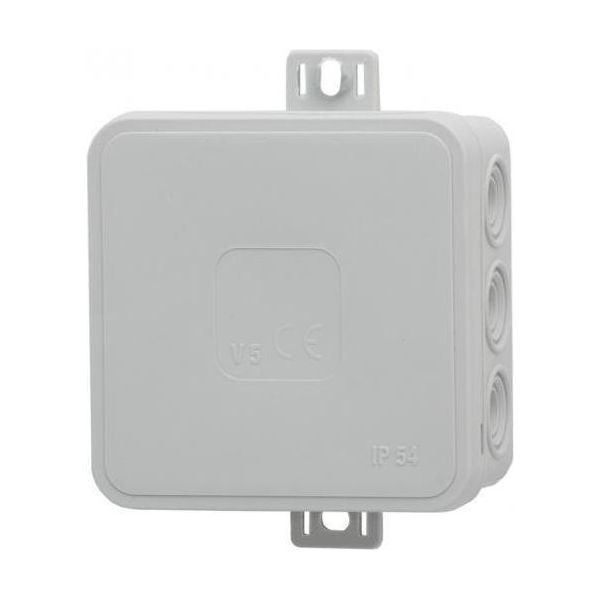 Scatola Ermetica V7, Termoplastica 100X100X41 IP54, Grigio - Click, 12 Fori F1.0293-image