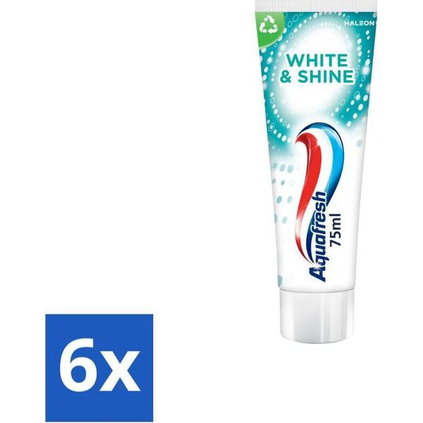 Aquafresh White & Shine - Dentifricio Sbiancante - 75 Ml - Confezione Risparmio - 6 Pezzi-image