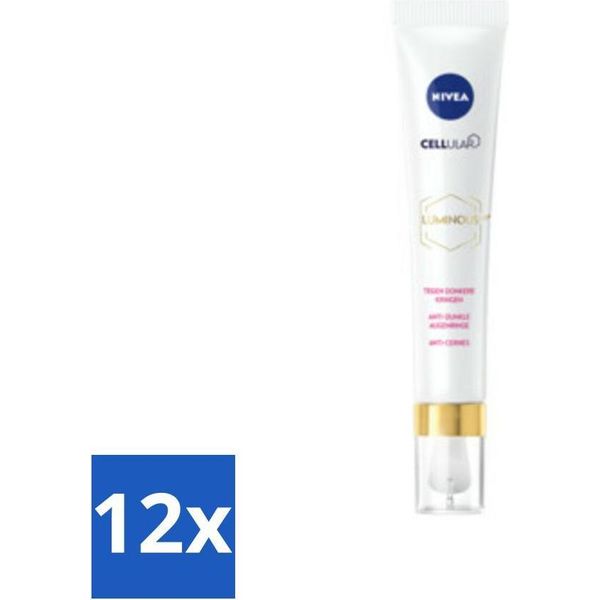Nivea - Crema Occhi - Cellular LUMINOUS630 - Contro Occhiaie, Borse E Rughe - Per Tutti I Tipi Di Pelle - Con Acido Ialuronico E Caffeina - 15 Ml - Confezione Risparmio - 12 Pezzi-image