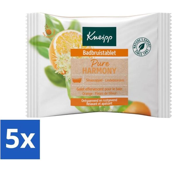 Kneipp - Compressa Per Bolle Da Bagno - Fiori D'arancio E Tiglio - Confezione Valore - 5 Pezzi-image