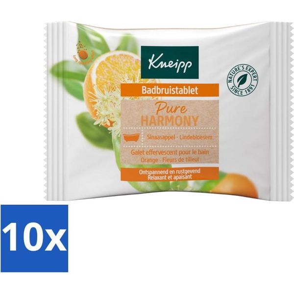 Kneipp - Compressa Per Bolle Da Bagno - Fiori D'arancio E Tiglio - Confezione Valore - 10 Pezzi-image