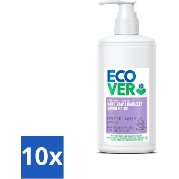 Ecover - Sapone Per Le Mani - Lavanda E Aloe Vera - 250 Ml - Confezione Risparmio - 10 Pezzi-image