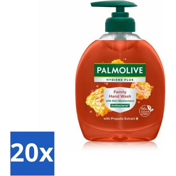 Palmolive - Hygiene Plus Family - Sapone Per Le Mani Con Pompa - Per Tutta La Famiglia - 300 Ml - Confezione Risparmio - 20 Barrette-image