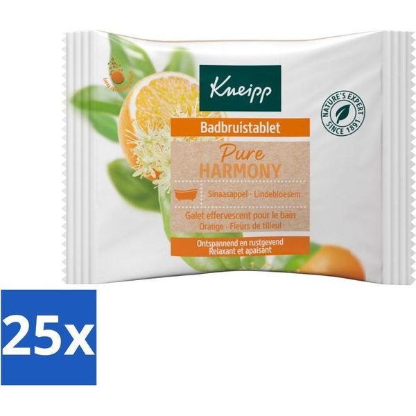 Kneipp - Compressa Per Bolle Da Bagno - Fiori D'arancio E Tiglio - Confezione Valore - 25 Pezzi-image