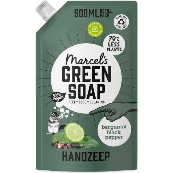 Marcel's Green Soap - Sapone Per Le Mani - Bergamotto E Pepe Nero - Cura Naturale - 500 Ml - 1 Barretta-image