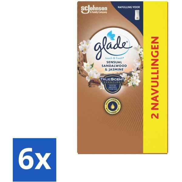 Glade - Ricarica Touch & Fresh - Sandalo Sensuale Gelsomino - 2 × 10 Ml - Confezione Risparmio - 6 Pezzi-image