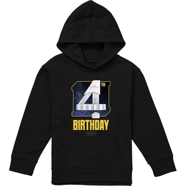 Star Wars - Felpa Con Cappuccio Per Bambini, 4° Compleanno TV24461 (152-158) (Navy)-image