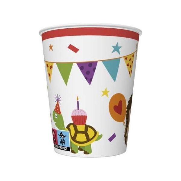 Bicchiere Di Carta Per Animali Compleanno 250Ml 8Pz.-image