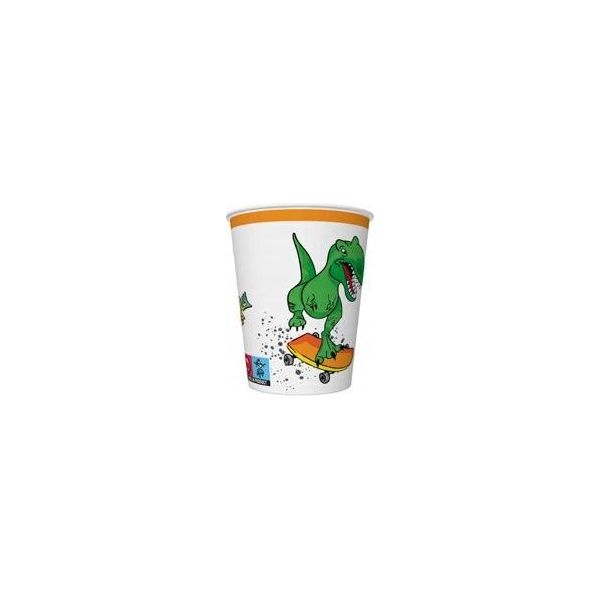Dinosaurier Bicchiere Di Carta Per Feste Dino 250Ml 8 Pz.-image