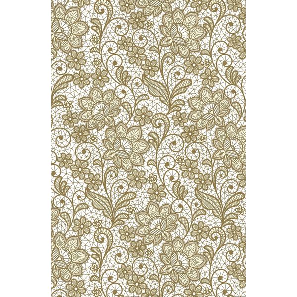 Tovaglia Di Carta Con Fiori D'oro 120X180Cm-image