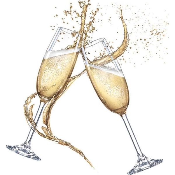 Tovaglioli Champagner Glasses Matrimonio 33X33Cm 20Pz.-image
